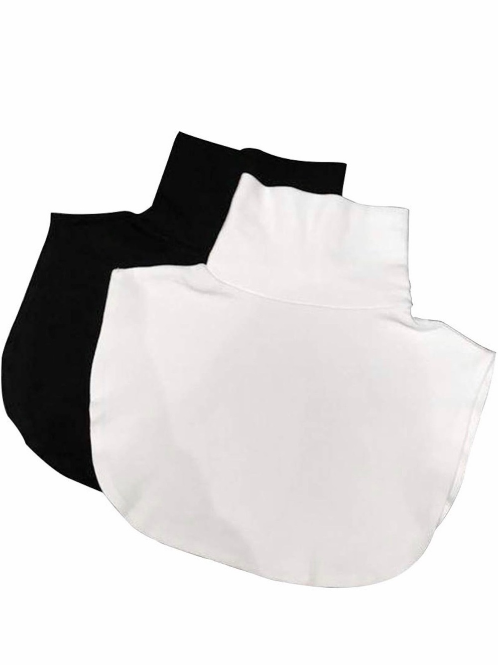 Detachable Turtleneck Dickey - Black & White Mock Collars 100% cotton never used